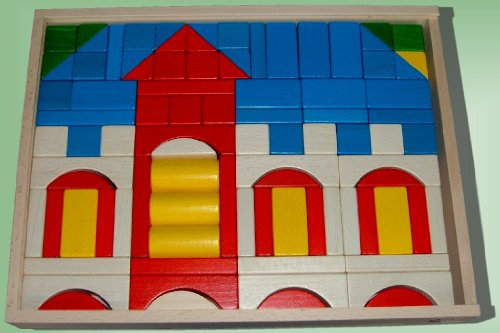 Ebert Holzbaukasten Schloss 92 Teile Erzgebirge