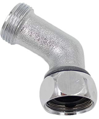 SpiceFlow 45° Winkeladapter | 3/4 Zoll Innengewinde | 3/4 Zoll Außengewinde | Chrom/Messing