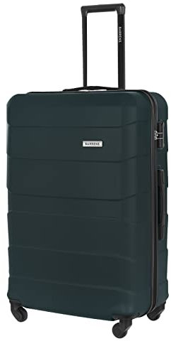 BARRENS Großer Koffer Zwillingsrollen Hardcase Reisekoffer Koffer Trolleys Hartschale Rollkoffer Groß mit 4x360° Grad Rollen Hartschalenkoffer Hartschalenkoffer XXL Reise 77x52x29 cm 91 L (Grün)