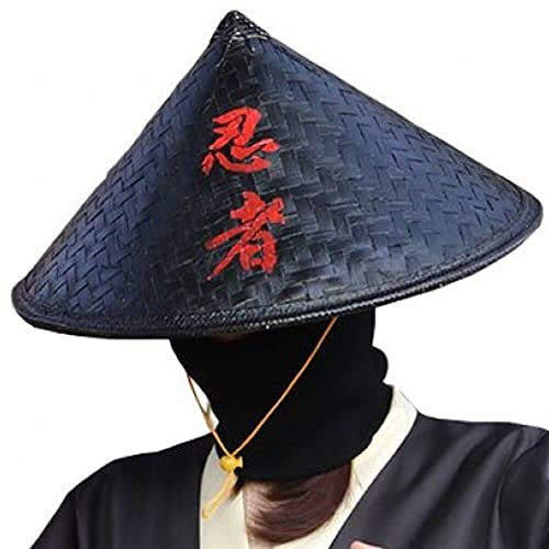Cappello Tradizionale in Bambù Fatto a Mano Giapponese Cappello Samurai Copricapo Cosplay Cavaliere Arte Propositi Pescatore