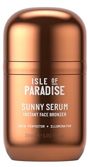Isle of Paradise Sunny Serum, Instant Face Bronzer with Niacinamide, Squalane & Jojoba Oil, Illuminating Liquid for Radiant, Sun-Kissed Skin, Lightweight, Hydrating, Suitable for All Skin Types