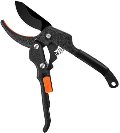 Uozonit Cesoie da giardinaggio, cesoie da potatura a cricchetto | Forbici da giardino per potatrice per a cricchetto | Utensili manuali professionali con fibbia per appassionati di giardinaggio,