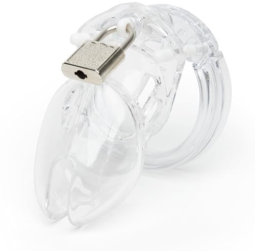 Lovehoney DOMINIX Deluxe Rigid Plastic Chastity Device 2.5 for Men, Clear