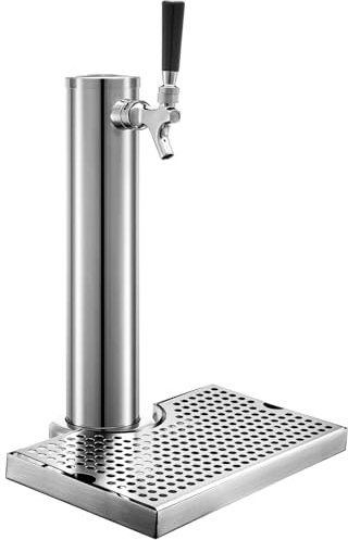 GHHZML Spillatore Birra da Casa Rubinetto unidirezionale for Torre della Birra con Vassoio antigoccia Accessori for Bar con distributore di Bevande for Vino a Colonna Singola in Acciaio Inossidabile