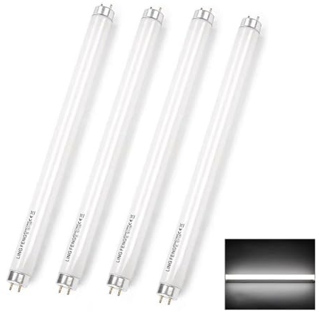 Genérico Paquete De 4 T8 Tubos Fluorescentes 600 mm,18W T8 Blanco Frío 6500K, Casquillo G13, Lámpara De Bajo Consumo, Luz De Emergencia De Bajo Consumo Para Cocina, Baño, Armario Y Garaje