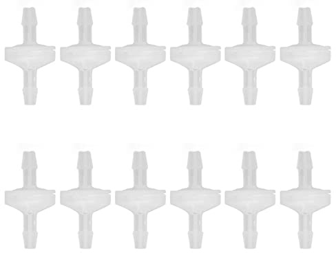 Ejoyous Aquarium Check Valve 12PCS, 4mm One Way Air Valve Non Return for Fish Tank Industry (4mm)