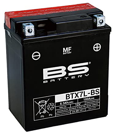 Batería moto YTX7L-BS YTX7L BS, BS BATTERY , 12 V 6 Ah