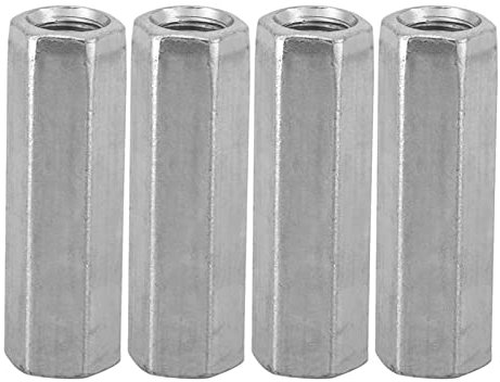 10 pièces hexagonal Long écrou d'accouplement à longue tige en acier au carbone zingué écrou de joint de capuchon de connexion (M8 * 40)