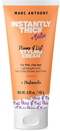 Marc Anthony Instantly Thick Biotin Styling Cream - Biotin & Vitamin E Hair Thickening Cream to Make Hair Thick & Full - Volumising Lightweight Thickening Hair Product for Fine, Dry Dull Hair