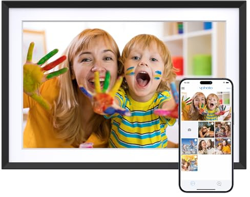 Dragon Touch 10.1'' WIFI Digital Picture Frame - 1280*800 HD IPS Touch Screen Digital Photo Frame Display, Auto-Rotate, Share Photos/Videos Instantly via Free App Best Gifts for Birthday, Wedding, Mom