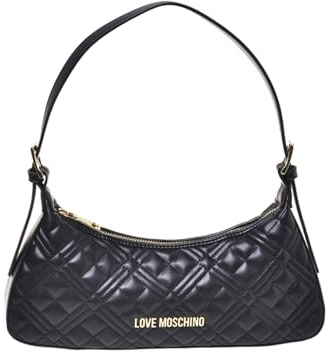 Love Moschino BORSA QUILTED PU NERO+GAL.ORO
