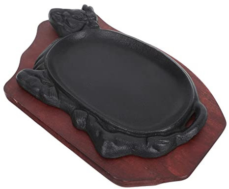 DECHOUS Piatto per Bistecca Vassoio in Padella per Bistecche Piatto per Resistente allo Sporco Facile da Pulare