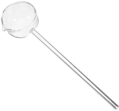 Mikikit Louche et Service Précis de Sauce en Verre Bec Incliné à Long Manche Résistante la Température Design Créatif et Élégant pour Dessert pour Usage Quotidien