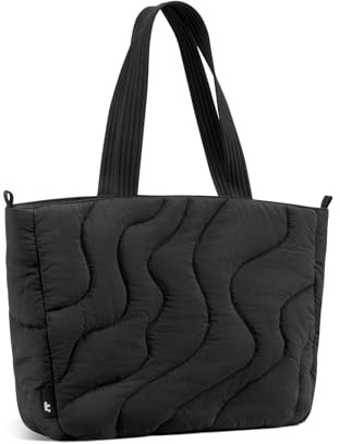 tomtoc Universal 16-inch Puffy Laptop Tote Bag 17.5L, Lightweight Puffer Work Tote with Padded Laptop Compartment for 15.6/16 Laptop, Large Capacity Tote Bag for Office, Business, Daily Essentials