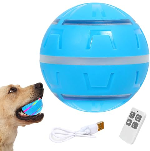 Liakyunf Palla Automatica Per Cani - Vibrante E Ricaricabile Via USB Per Animali - Palla Giocattolo Per Cani Intelligente Automatica Mobile | Per Piccoli E Grandi Stimolazione Giochi Indoor Anche