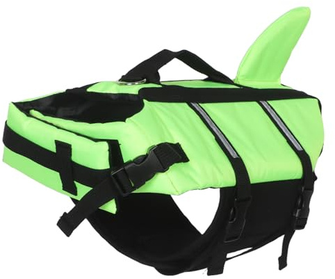 ROMISBABA Chaleco Salvavidas para Mascotas Ajustable y Reflectante para Nadar Lagos Ríos y Playas Chaleco de Seguridad para Pasear Perros Medianos
