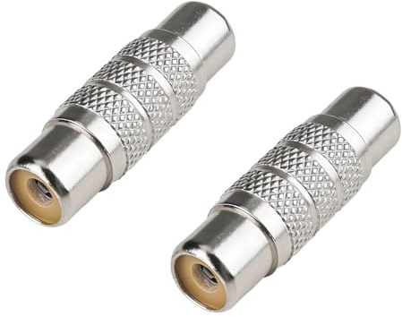 NUDVMUCH Adaptateur RCA Femelle à Femelle, Coupleur RCA Audio Vidéo, câble d'extension Audio pour Haut-parleurs, Connecteurs pour Systèmes Hi‑FI TV, Amplificateur, Appareil Photo, DVD, VCD