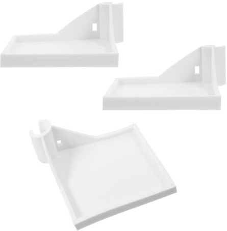 Sosoport Soporte de Esquina Blanco para Tienda de Cultivo 16 Mm, Estante Ajustable para Postes, Accesorios Resistentes para Plantas y Cámara, Adecuado Jardín Exterior y Terraza, 3