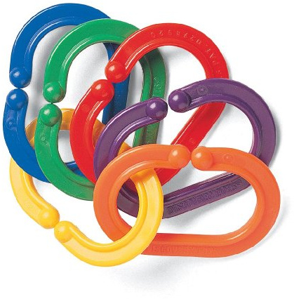 Discovery Toys BOOMERINGS Links to Attach Baby Toys to Stroller & Car Seat| Kid-Powered Learning | STEM Toy Early Childhood Development from Birth