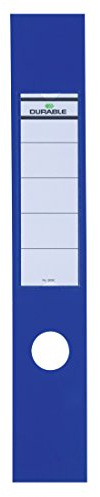 Durable 809006 - Ordofix, copridorso adesivo, personalizzabile, per raccoglitori larghi 70 mm, 60x390 mm, azzurro, confezione da 10 pezzi