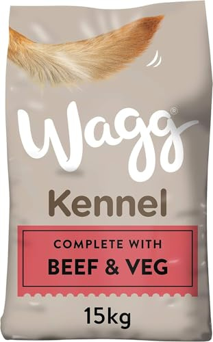 Wagg Kennel Complete Dry Adult Dog Food Beef & Veg 15kg - Meaty Ingredients Come 1st