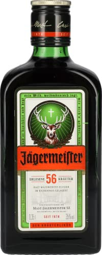 Jägermeister – 1 x 0,35l Premium Kräuterlikör 35% Vol. – 56 erlesene Kräuter – Kalt mazeriertes Elixier – Im Eichenfass gelagert – Das Original aus Wolfenbüttel