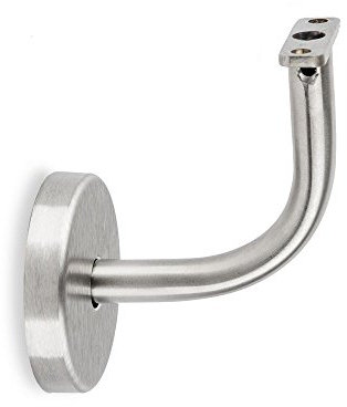 Stainless steel handrail bracket, flat version (for LED lighting)