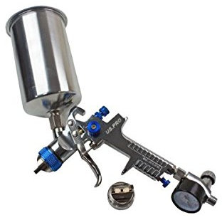 BERGEN Profesional HVLP Spray Gun Kit With Regulator 1.4mm and 2.0mm Nozzles 1000ml Cup BER8753