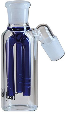 Black Leaf Vorkühler 3-Arm-Perkolator 2x NS 18.8 Glas Bong Wasserpfeife (blau)