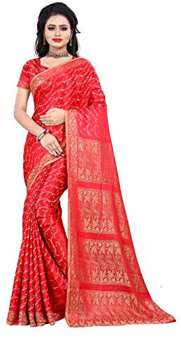 Trendofindia Bollywood Sari Kleid Rot CA103