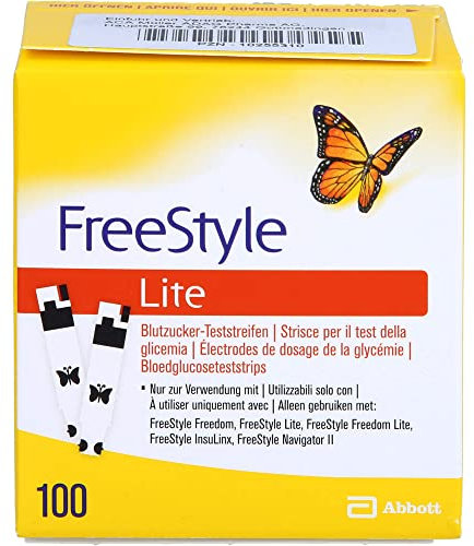 Abbott & Abbott Diabetes Car FREESTYLE Lite Teststreifen ohne Codieren, 1er Pack (1 x 100 Stück)