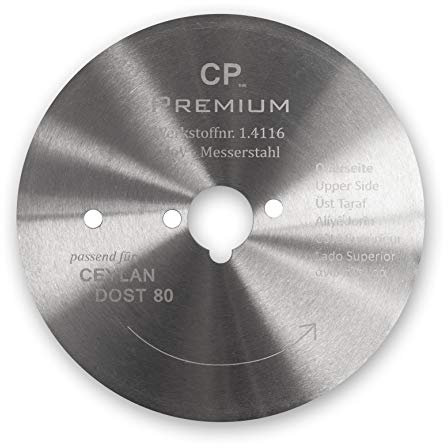 Canpolat GASTRONICS Kreismesser für Ceylan - 80 mm, glatt - Dönermesser aus Edelstahl in Premium Qualität