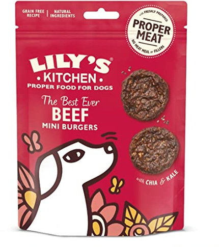 LILYS KITCHEN Mini Beef Burgers For Dogs, 70 GR