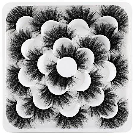 Faux Cils Magnétique, 6d effet naturel Réutilisables sans Colle Faux cils à