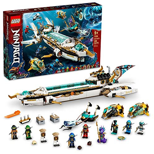 LEGO NINJAGO Hydro Bounty 71756 Building Kit; Submarine Toy Featuring NINJAGO Kai and Lloyd; New 2021 (1,159 Pieces), Multicolor, Standard