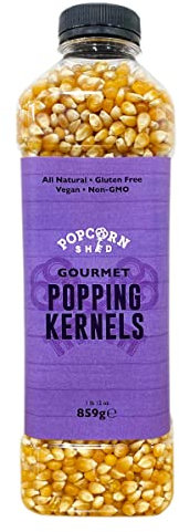 Gourmet Popcorn Kernels Bottle 859g, Make Your Own Popcorn, Vegan, Gluten Free, Non-GMO Corn Kernels