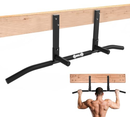 Shnlie Joist Mounted Pull Up Bar, Ceiling Mount Chin Up Bar for Home Gym, Beam, Rafter, 42 Wide Bar, Easy installation