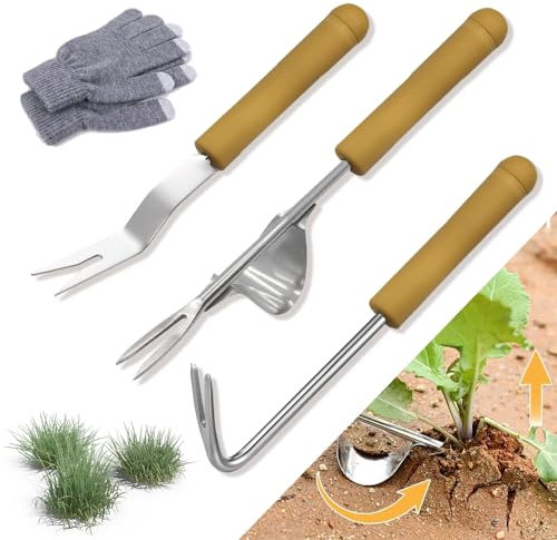 Désherbeur Manuel Outil Gouge de Désherbage en Acier Inoxydable,Desherbeur Manuel,Outils de Jardinage Couteau Désherbeur,Outil Desherbage Mauvaise Herbe,Transplanter, Déracinerarrache Pissenlit
