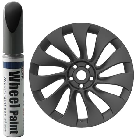 Treesiche färg legering hjul touch up för Tesla Model Y 21 tum Uberturbin, modell 3 50 cm induktion – fälg repreparation, pansarutslag färgpenna (prickpulver)