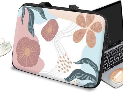 Funda universal para laptop de 10 pulgadas con asa y cremallera, funda de transporte para tablet para niños, bolsa de mensajero, bolsa portátil para iPad de 7 a 10 pulgadas, cuaderno, eBook/lectores