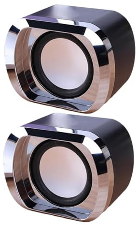 Missmisq Altavoces estéreo de Escritorio, Altavoces para PC con alimentación USB - Altavoz Multimedia portátil,Altavoces USB de Escritorio, versatilidad Multimedia, Calidad de Sonido Clara