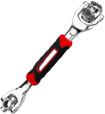 Chiluxendo Chiave Inglese, 48 in 1 A Rullino Girevole a Gradi, Regolabile Rotante Acciaio Al Cromo Vanadio, Strumento a Universale per Bulloni, er Riparazione Auto Strumento Multifunzione