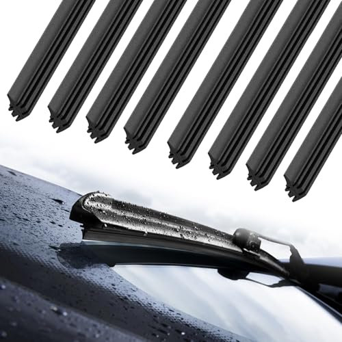 8 Stück 800 mm Scheibenwischer Gummi, Universal Wischergummi aus Naturkautschuk Ohne Knochen Ersatz Scheibenwischergummi Kompatibel mit Allen Scheibenwischern