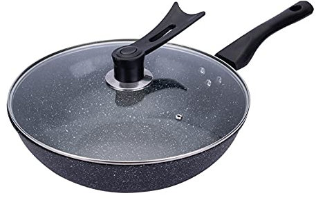 Maifan Stone non-stick panna, mindre oljerök, induktionshäll, gas, lämplig for wokar, järngrytor, kastruller, presenter, direkt leverans från tillverkare/719(32 Single Pot+Glass Lid)