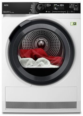 AEG WiFi Wärmepumpentrockner 9 kg, Serie 9000 AbsoluteCarePlus: Daunentrocknung, Punktgenaue Trocknung mit 3D-Scan Restfeuchteermittlung, Energiekl. B, Energiesparend, Trommelbeleuchtung, TR9W75790