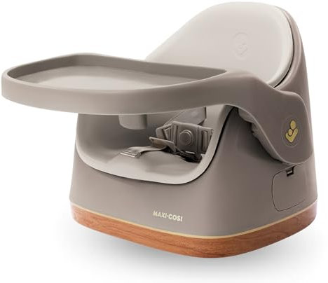 Maxi-Cosi Jay Rialzo Sedia Bambini da Tavolo 2 in 1, 6 Mesi - 3 Anni, 9-15 kg, Seggiolone Pappa Portatile, Vassoio Regolabile, Facile da Pulire, Design Compatto, Seduta Spaziosa, Elegance Beige