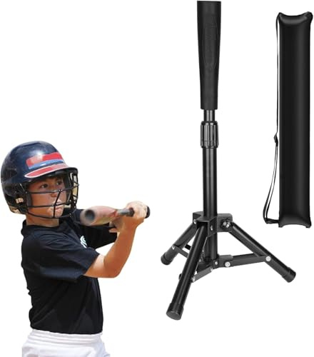 Hikeen Baseball & Softball Batting Tees: Équipement D’Entraînement Baseball Tee de Battage Réglable en Hauteur pour Batteur Débutant, Support Balle Baseball Portable pour Améliorer Swing