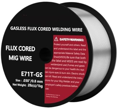 Filo per saldatura Filo for saldatura senza gas con flusso animato 0,8 0,9 mm 1 rotolo 1 kg E71T-GS(0.8mm 2IB(s))