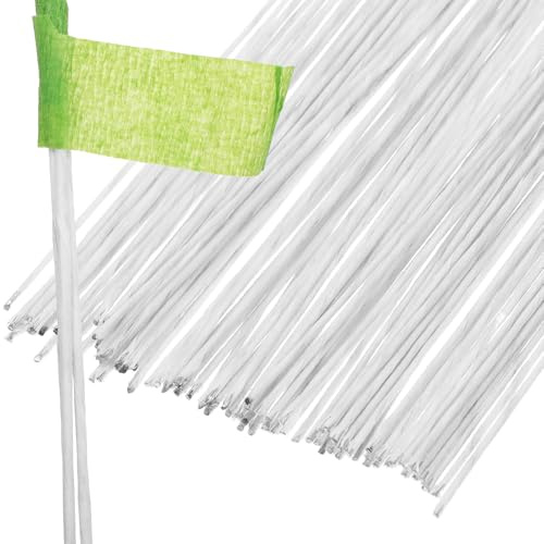 JEWEDECO 100 Pezzi Steli di Filo Floreale in Ferro Color Bianco per Lavori Manuali e Decorazioni Artigianali, Pratici Fili da Fiorista Flessibili per Bouquet, Ghirlande e Corone Fai da Te