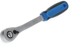 GEDORE Umschaltknarre, für 1/2 Zoll, 12,5 mm Antrieb, Stiel gekröpft, 6° Rückschwenkwinkel, 2K-Griff, 1993 U-20 G